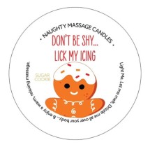 Kama Sutra Naughty Holiday Mini Massage Candle-Lick My Icing Sugar Cookie 1.7oz